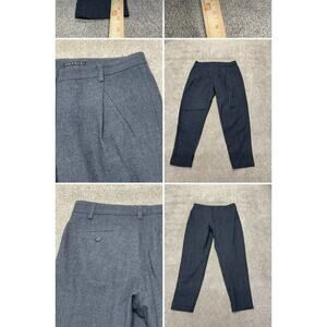 Theory slack trousers womens sz 6 hi rise gray pleated work office church pants